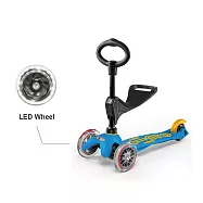 【Micro 滑板車】Mini 3in1 Deluxe LED發光輪- 海洋藍