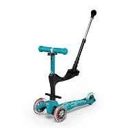 【Micro 滑板車】Mini 3in1 Deluxe Plus (附家長後推桿) - 土耳其藍