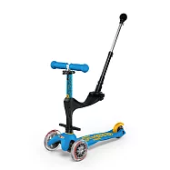 【Micro 滑板車】Mini 3in1 Deluxe Plus (附家長後推桿) - 海洋藍