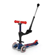 【Micro 滑板車】Mini 3in1 Deluxe Plus (附家長後推桿) - 海軍藍 海軍藍