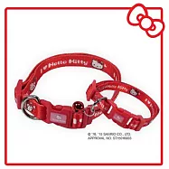 HELLO KITTY 寵物頸圈 L 大頭款 紅