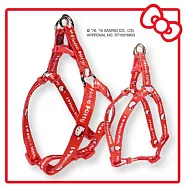 HELLO KITTY 寵物三角胸背 S 大頭款 紅