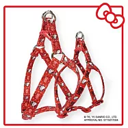 HELLO KITTY 寵物三角胸背 L 點點款 紅