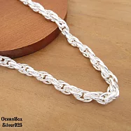 55CM質感串鎖雙龍頭S999足銀純銀項鍊.男生單戴鍊.男女皆可.附贈禮盒