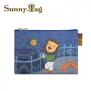 Sunny Bag x Kami創作森林 萬用收納袋(中)-看夜景的大頭獅