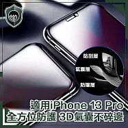 【穿山盾】iPhone 13 Pro 全滿版3D氣囊防爆不碎邊保護貼