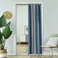 【巴芙洛】福爾摩沙漸變打孔長門簾拉簾+送桿子 琥珀藍拉簾