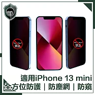 【穿山盾】iPhone 13 mini 全滿版9H高硬度防塵網防窺保護貼