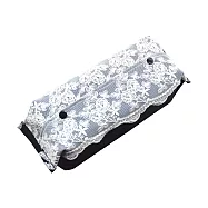 【Halace】優雅蕾絲-日式棉製兩翻防水衛生紙套(1入) 雲絲玫瑰