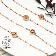 【EMPTY】玫瑰金雕刻鏤空精油手鍊(基本款) 彩蝶