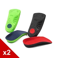 糊塗鞋匠 優質鞋材 C212 EVA硬式足弓七分墊 2雙 A03 藍色M 41-42