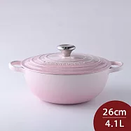 Le Creuset 典藏媽咪鑄鐵鍋 26cm 4.1L 法國製 媽咪鍋 (電磁爐 IH爐可用) 貝殼粉