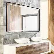 慕尼黑 慕尼黑 智能LED發光觸控燈鏡 ZA0198(掛鏡/浴鏡/化妝鏡/鏡子) 黑色