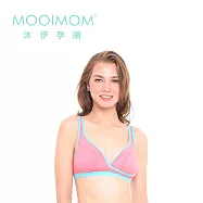MOOIMOM 沐伊孕哺 超透氣運動風糖果色交叉哺乳內衣 - 粉S
