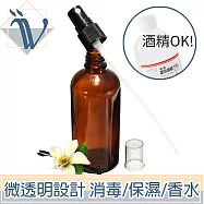 Viita 防疫清潔戶外隨身消 毒液/保濕水分裝噴霧瓶 棕100ml/2入
