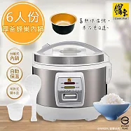 【CookPower鍋寶】6人份直熱式炊飯厚釜電子鍋(RCO-6510-D)鋁合金內鍋