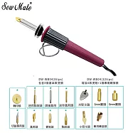 台灣SewMate 12合1皮革皮雕刻木雕燒烙筆電烙筆DW-WB04烙畫筆(含12種燙頭各1和轉寫襯+水消筆)