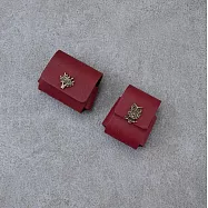 Be Two 手工皮件 ∣ airpods 耳機收納包 真皮皮革皮套 【棕色皮革+小樹】