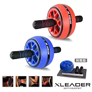 【Leader X】進階核心訓練 靜音耐磨健腹輪 健腹器 滾輪 贈跪墊 -焰紅