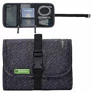 《TRAVELON》美國 扣式3C線材收納包 | 旅遊 電子用品 零錢小物 收納袋 - 斜紋黑 - 斜紋黑