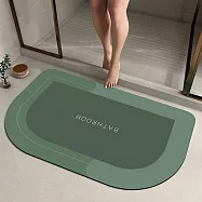 【巴芙洛】硅藻土吸水防滑軟式踏墊2入 復古綠2入