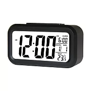 多功能自動感光LED電子鐘 黑色