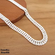 具份量65CM質感串鎖扁鍊S999足銀項鍊.男生單戴鍊.男女皆可《附贈禮盒》