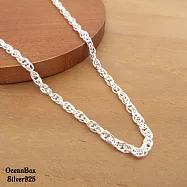 70cm。質感串鎖鍊雙龍頭S999足銀項鍊.單戴鍊.可直接套入.男女皆可