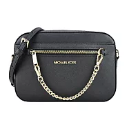 MICHAEL KORS JET SET掛鍊防刮斜背相機包-大/ 黑色