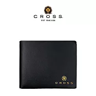 【CROSS】台灣總經銷 限量2折 頂級小牛皮4卡1零錢袋皮夾 洛非諾系列 全新專櫃展示品 (黑色 贈禮盒提袋)