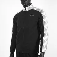 Yonex [19021TR007] 男 外套 風衣 運動 網球 羽球 訓練 抗靜電 吸濕 排汗 立領 穿搭 黑白 XL 黑/白