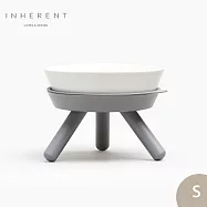 Inherent Oreo 寵物低腳碗 寵物碗 寵物碗架 狗碗 S 大象灰