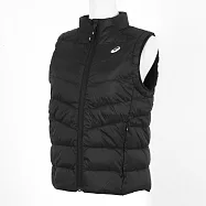 Asics [2032C317-001] 女 羽絨背心 立領 運動 休閒 輕量 防風 保暖 舒適 穿搭 亞瑟士 黑 L 黑