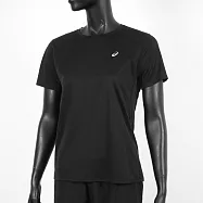 Asics [2012A827-001] 女 短袖 上衣 海外版 運動 舒適 透氣 吸濕 排汗 亞瑟士 黑 XL 黑/白