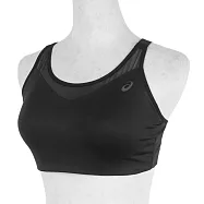 Asics [2012B911-001] 女 運動內衣 中強度 海外版 跑步服 支撐 吸濕 快乾 亞瑟士 黑 SS 黑/銀