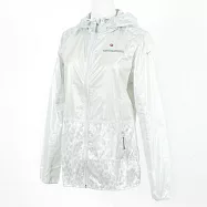 Mizuno [J2JC430195] 女 外套 連帽 運動 慢跑 休閒 防潑水 輕便 排汗 快乾 美津濃 灰白 L 灰