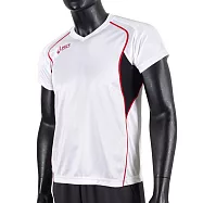 Asics T-Shirts [XWK0910124] 男 短袖 T恤 排球 運動 訓練 比賽 透氣 舒適 台灣製 白 M 白