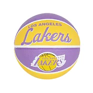 Wilson NBA Team [WTB3200XBLAL] 籃球 3號 兒童 復古 隊徽球 耐磨 橡膠 室外 湖人 FREE 紫/黃