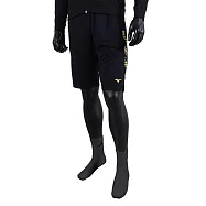 Mizuno 美津濃 [32TB100194] 男 短褲 運動 休閒 吸汗 速乾 抗紫外線 咖啡紗 抗臭 黑金 3XL 黑/金