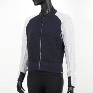 Adidas VRCT Primeknit [EC5461] 女 外套 亞洲版 運動 休閒 包覆 鋪棉 愛迪達 深藍 灰 L 黑/灰