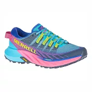 Merrell Agility Peak 4 [ML135112] 女 戶外鞋 登山 越野 穩定 支撐 回彈 海洋珊瑚 24cm 藍/粉紅