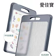 愛佳寶 304不鏽鋼雙面功能料理砧板(新款墊高加厚)