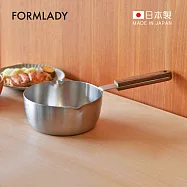 【日本FORMLADY】小泉誠 ambai日製木柄18-8不鏽鋼三層底雪平鍋-16cm