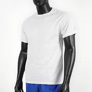 Champion [T425-93H] 男 短袖上衣 T恤 美規 高磅數 純棉 舒適 休閒 圓領 純色 穿搭 淺麻灰 M 灰