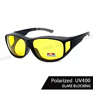 【SUNS】夜視鏡 寶麗來偏光墨鏡(可套式) 男女適用 增加夜間安全性 防滑/防眩光/抗UV400 S907