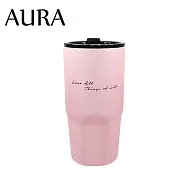 【AURA 艾樂】 簡約隨行鈦陶瓷激凍杯900ml 粉色