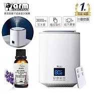 【 Warm 】上加水定時遙控觸控精油超音波負離子水氧機W-310(超大霧量)+贈精油30ml一瓶