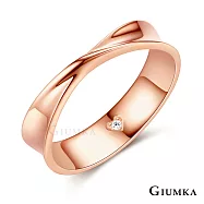 GIUMKA情侶戒指S925純銀戒指尾戒浪漫相約 男女情人對戒 單個價格 MRS07095 情人節禮物推薦 玫金色細版美國圍7號