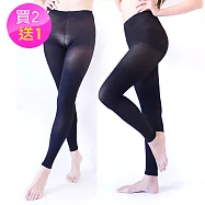 MIT台灣製 九分褲襪 120丹超彈性內搭九分褲(買2送1) 黑九分-共3雙