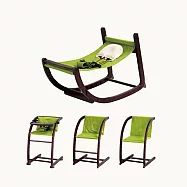 Farska 實木陪伴成長椅│黑糖可可 抹茶綠